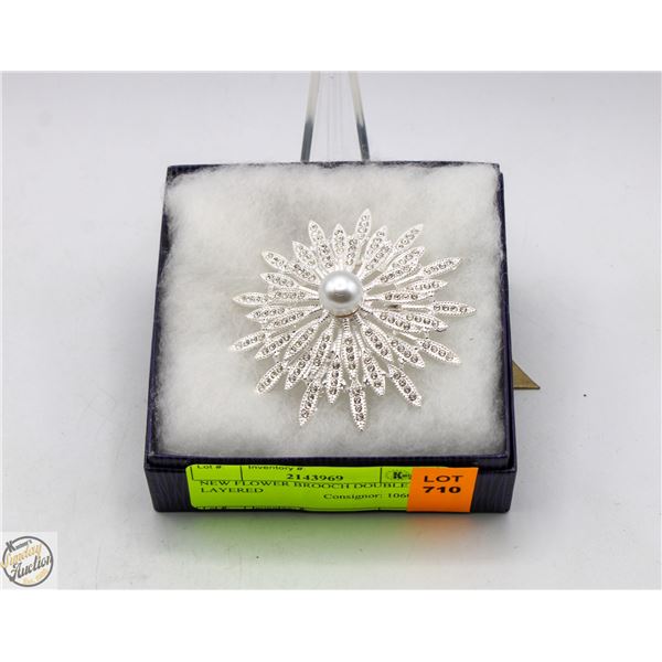 NEW FLOWER BROOCH DOUBLE LAYERED
