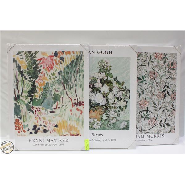 BRAND NEW INDUSLYFE LARGE FRAMED CANVAS 3 SET