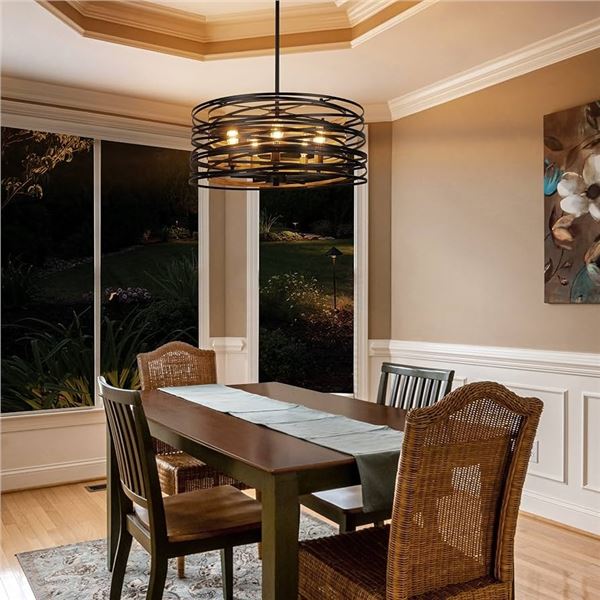 BRAND NEW 50CM DIAMETER FARMHOUSE CHANDELIER