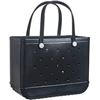 Image 1 : NEW EVA BEACH BAG RUBBER BEACH TOTE BAG BLACK