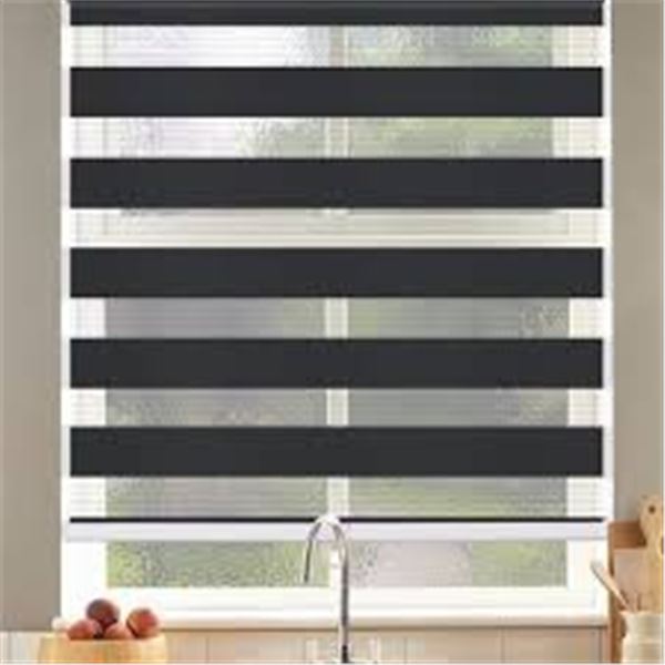 NEW SEEYE CORDLESS ZEBRA BLINDS ROLLER SHADES BLK