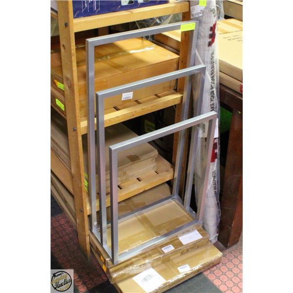 NEW ASSEMBLED FREE STANDING 3 TOWEL RACK