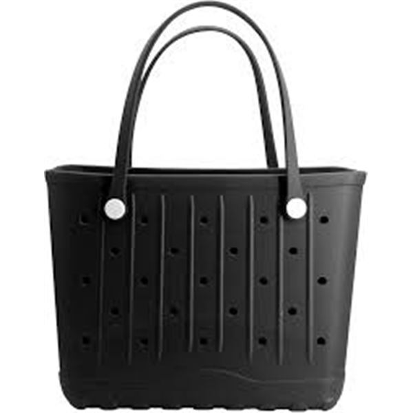 NEW XL RUBBER BEACH BAG WATERPROOF TOTE BAG BLACK