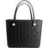 Image 1 : NEW XL RUBBER BEACH BAG WATERPROOF TOTE BAG BLACK