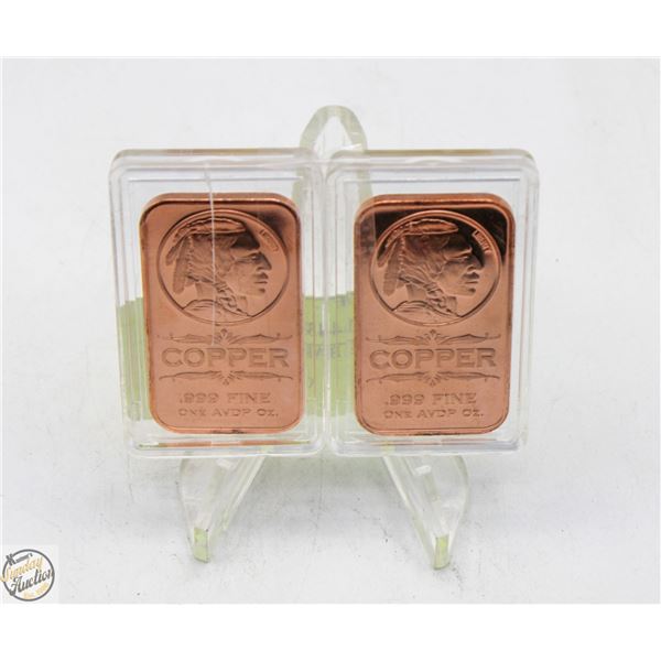 COPPER OUNCE BARS (2)