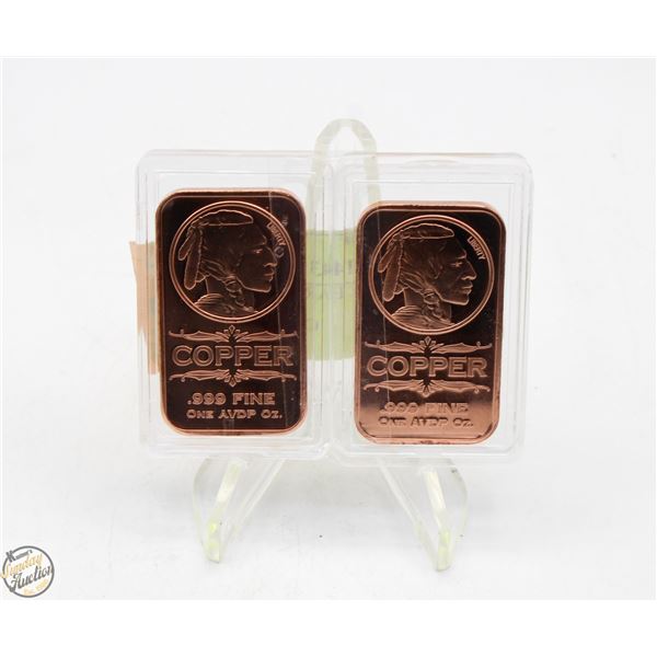 COPPER OUNCE BARS (2)