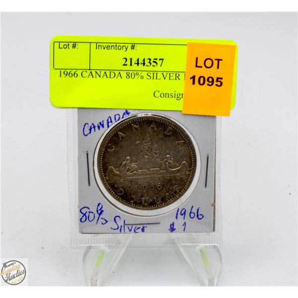 1966 CANADA 80% SILVER DOLLAR