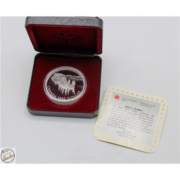 92.5 % CANADA 1992 SILVER DOLLAR
