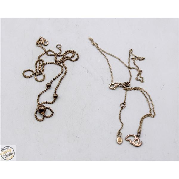 7.8 GRAMS TOTAL 925 SILVER NECKLACES – ESTATE