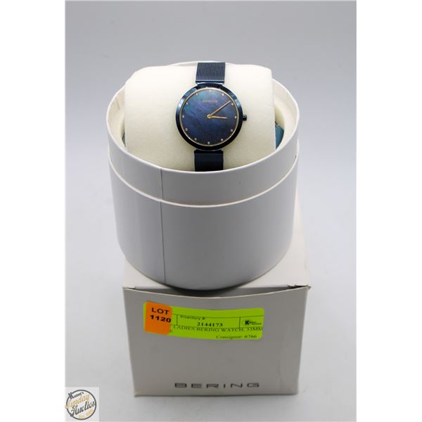 NEW LADIES BERING WATCH, 33MM CASE