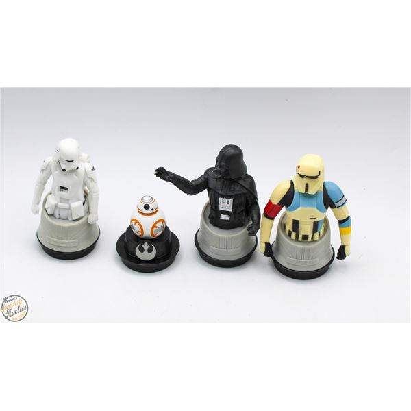 SET OF 4 LUCAS FILM STAR WARS FIGURINES