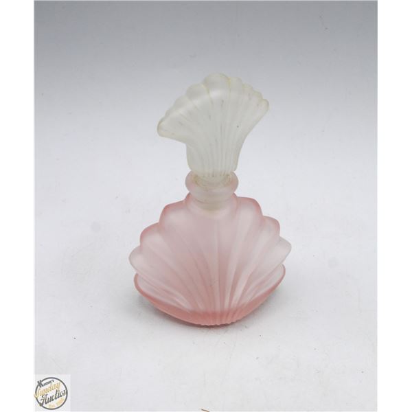 VINTAGE SMOKE GLASS PERFUME BOTTLE