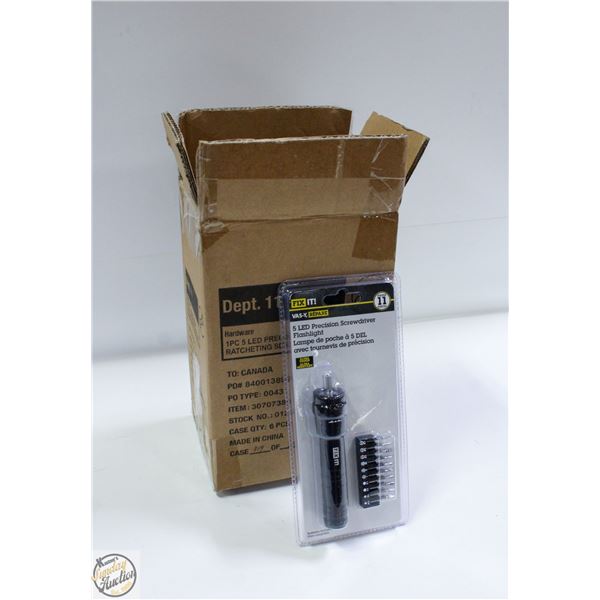 CASE WITH 6 11PC 5 LED PRECISION SCREWDRIVERS