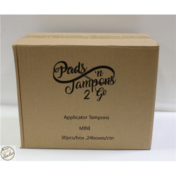 CASE WITH 24 BOXES OF 30 MINI TAMPONS REGULAR
