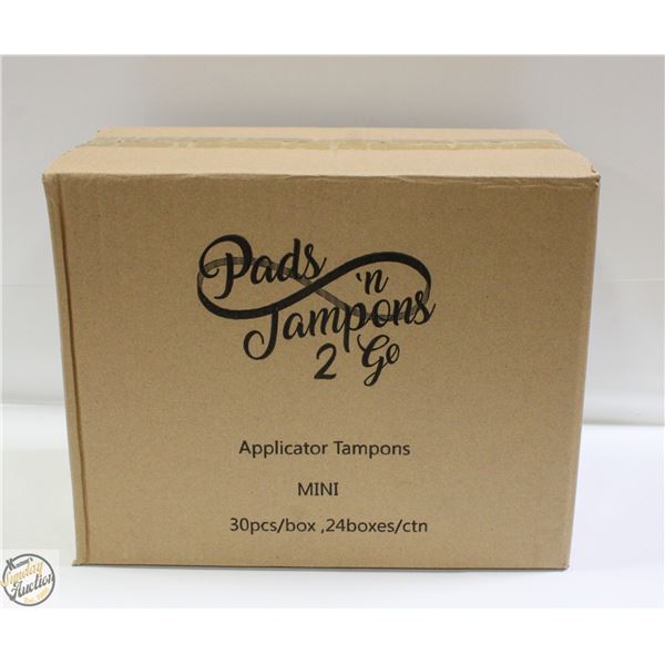 CASE WITH 24 BOXES OF 30 MINI TAMPONS REGULAR