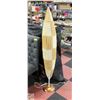 Image 1 : MID-CENTURY METAL, FABRIC & BAMBOO FLOOR LAMP