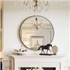 Image 1 : BRAND NEW GROWSUN 20" BLACK ROUND MIRROR