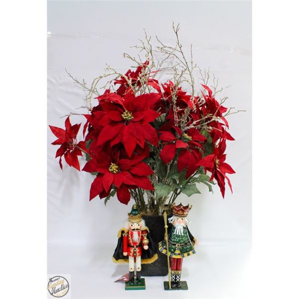 LARGE ARTIFICIAL POINSETTA PLANT 42"