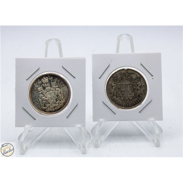 CANADIAN 50 CENT PIECE 1940, 1966