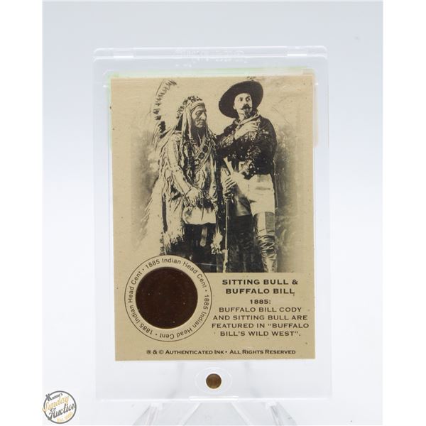 1885 INDIAN HEAD CENT IN HARD PLASTIC CASE