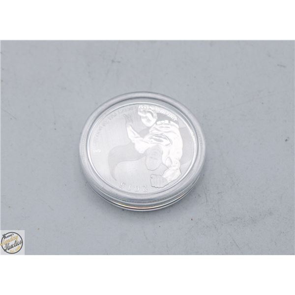 2015 99.9% PURE SILVER $20 SUPERMAN COIN