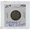 Image 1 : 1930 GEORGE V QUARTER SILVER