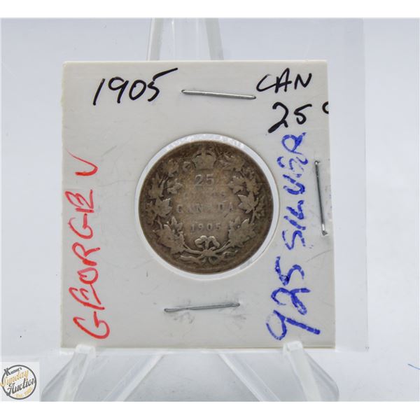 1905 GEORGE V QUARTER SILVER