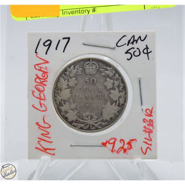 1917 GEORGE V 50 CENT SILVER