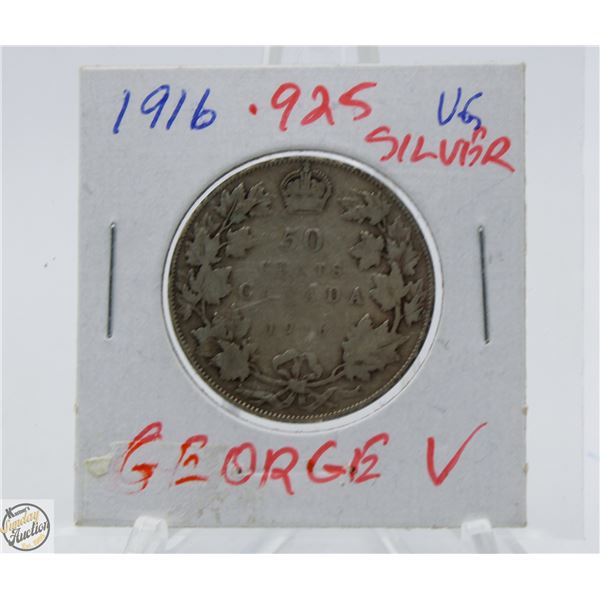 1916 GEORGE V 50 CENT SILVER