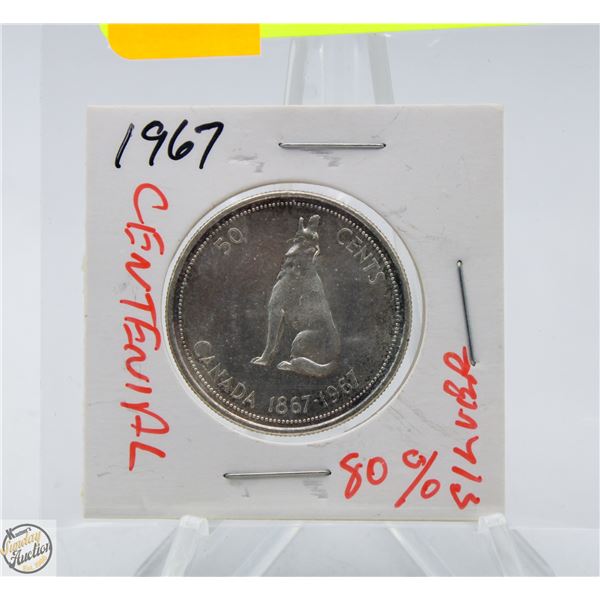 1967 CENTENNIAL 50 CENT SILVER