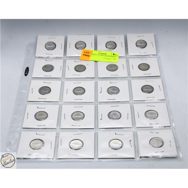 FULL SHEET 20 1967 CENTENNIAL DIMES