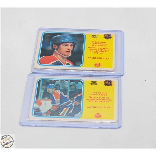 2 - 1982 OPC WAYNE GRETZKY CARD #240 & #242