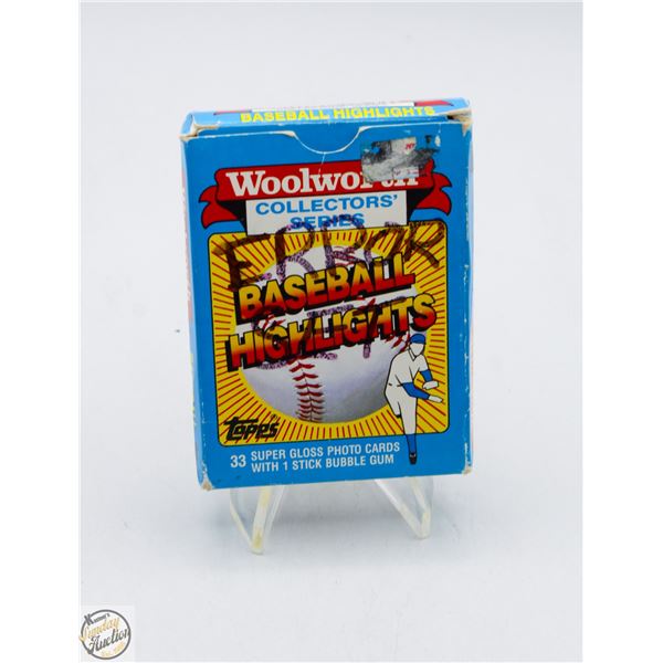 PACK OF WOOLWORTH BASEBALL CARDS COMPLETE IN BOX