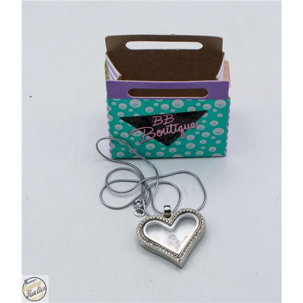 LOCKET OPENING HEART PENDANT NECKLACE