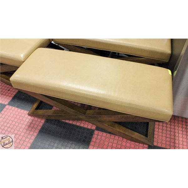 CROSS FRAMED SOFT CUSHIONED BENCH 48" X 18" X 20"