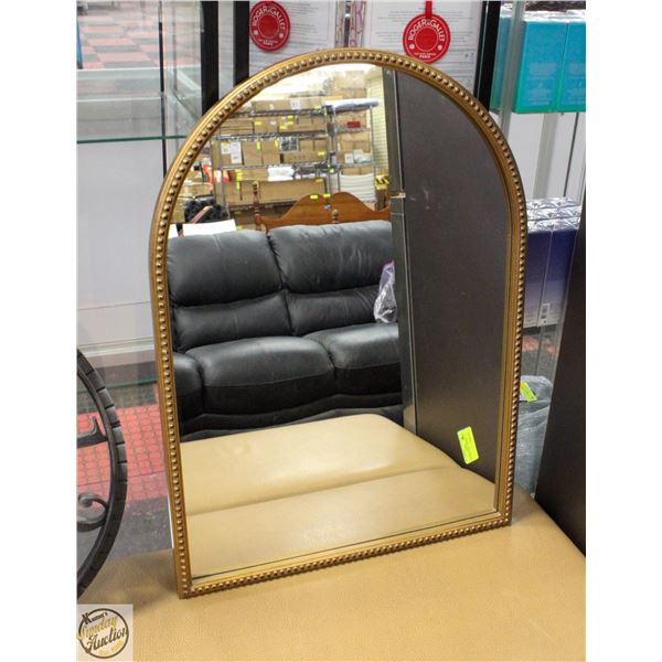 GOLDTONE ARCHED WALL MIRROR