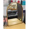 Image 1 : GOLDTONE ARCHED WALL MIRROR