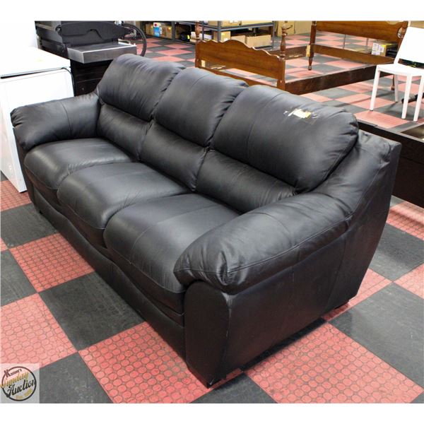 LEATHER 3 SEAT SOFA 34" X 75" X 34"