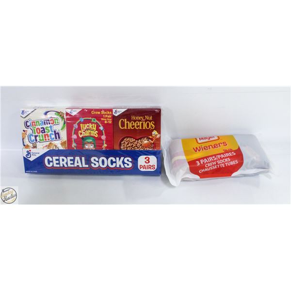 SEALED 6 PAIR NOVELTY SOCKS