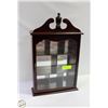 Image 1 : CHERRY WOOD CURIO CABINET APPROX 13X21 – ESTATE
