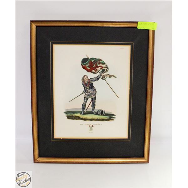 HAND PAINTED KNIGHT IN ARMOUR PICTURE