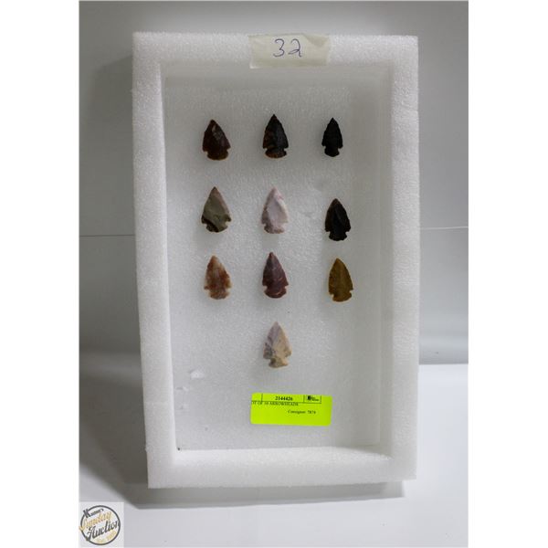 LOT OF 10 ARROWHEADS