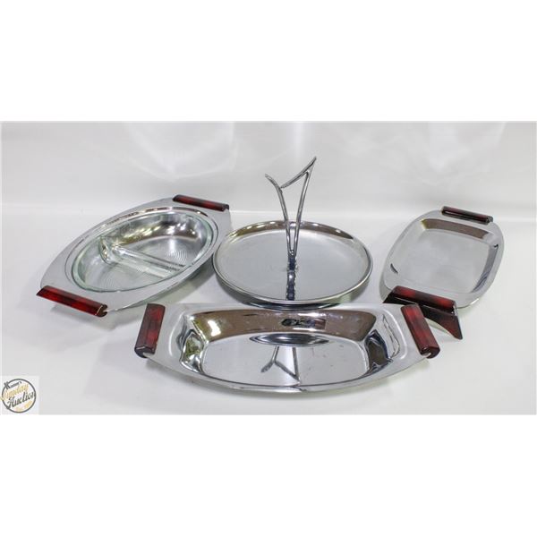 MID CENTURY MODERN SERVINGWARE SET (5PCS)
