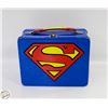 Image 1 : VINTAGE METAL SUPERMAN LUNCH BOX BLUE RED