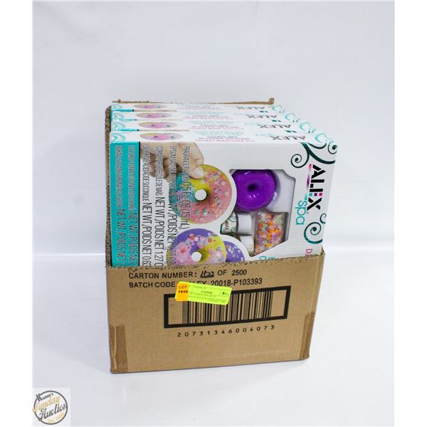 BOX OF 4 ALEX SPA DO IT YOURSELF BATH BOMBS DONUTS