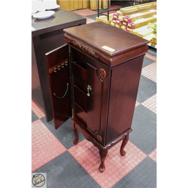 CHERRYWOOD COLOUR STAND-UP JEWELRY CABINET