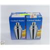 Image 1 : NEW 2 COCKTAIL SHAKERS STAINLESS