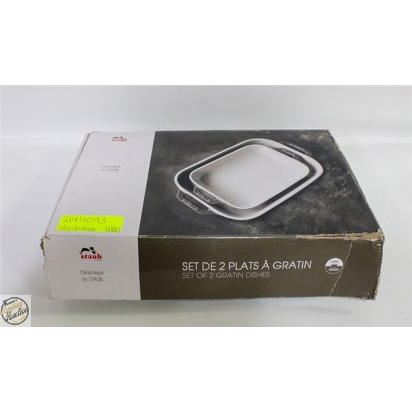 STAUB EN FRANCE CERAMIC BAKING DISH RED 8.5"X13"