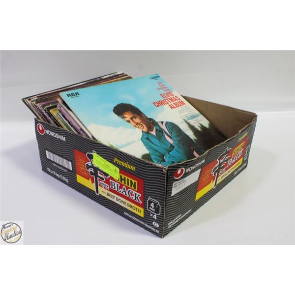 BOX W/ OVER 20 RECORDS - POP, ROCK, COUNTRY