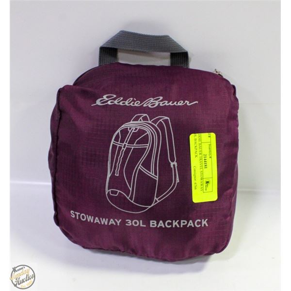 EDDIE BAUER TRAVEL STOWAWAY 30L BACKPACK